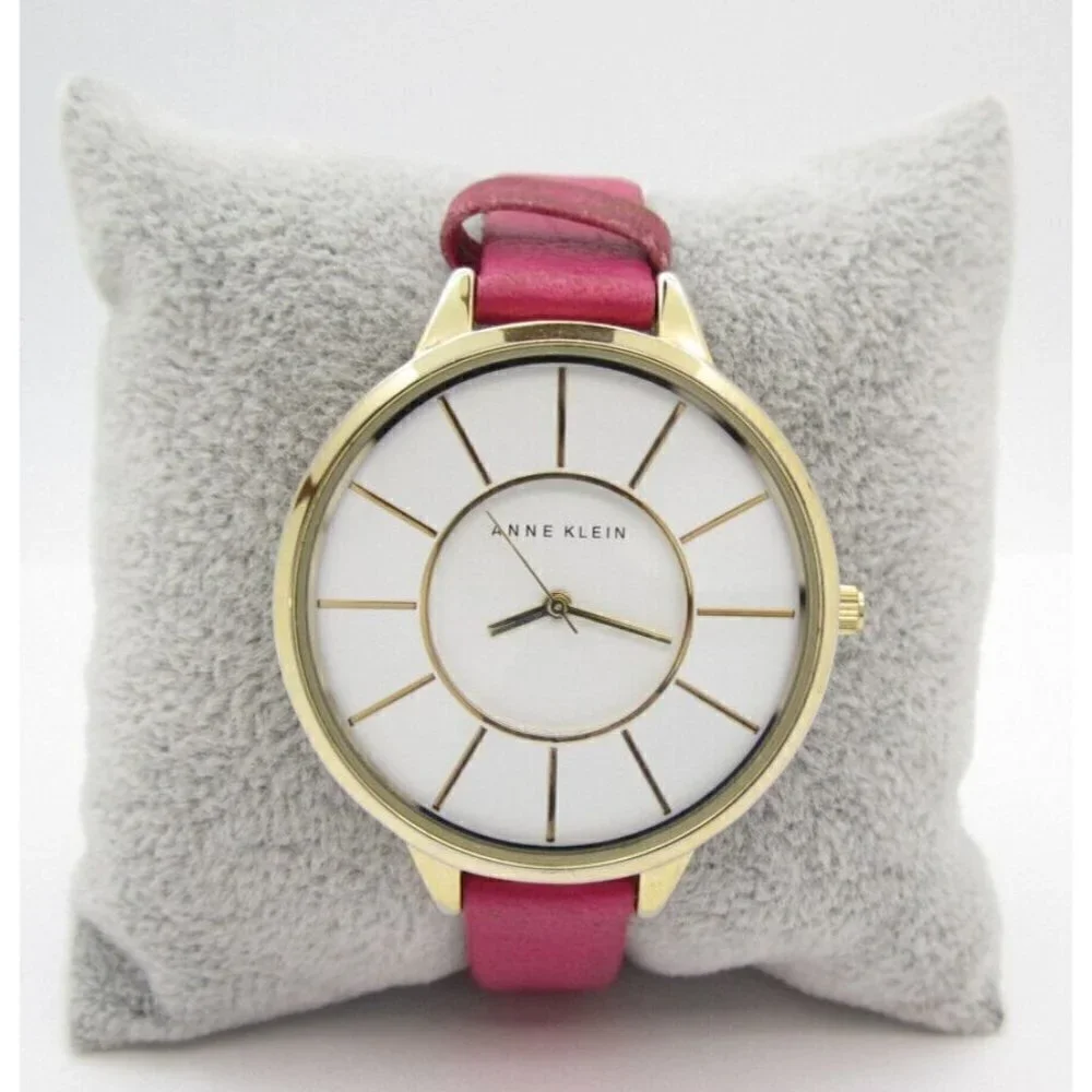Women Anne Klein‎ Quartz WR Analog 40mm Dial Causal Round Watch (G64)